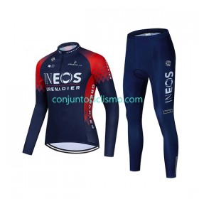 Conjunto Maillot + culotte largo ciclismo Ineos Grenadiers 2022 N001 Mujer